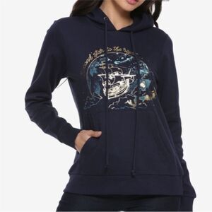 Disney Peter Pan Blue Hoodie Sweatshirt Size M